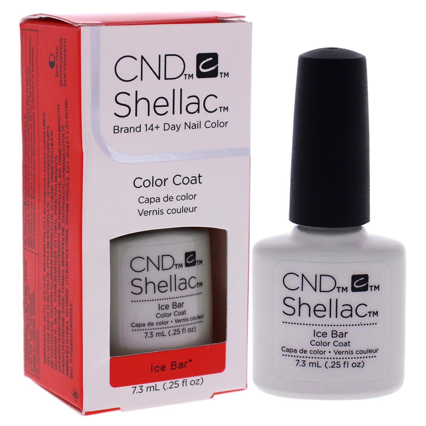 CND Shellac Gel Nail Polish, Long-lasting NailPaint Color with Curve-hugging Brush, White Polish, 0.25 fl oz