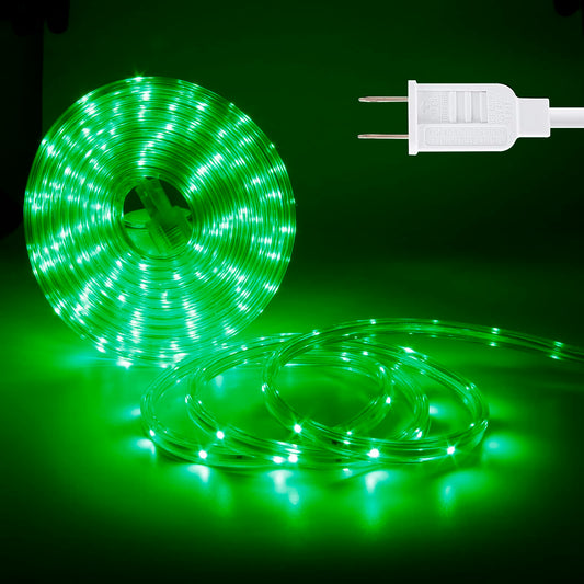 Areful LED Rope Lights, 16.4 Feet Green Flat Flexible Strip Light, Plug in Novelty Lighting, Connectable and Waterproof for Home Christmas Holiday Garden Patio Party Decoration