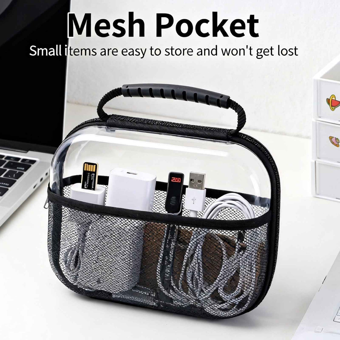 XULIONTS 3PCS Clear Hard Shell Zipper Case, Portable Cosmetic Bag with Zipper, Clear Toiletry Bag, Waterproof Diaper Bag Organizing Pouches, Hard Travel Case, Thanksgiving Christmas Storage Bins