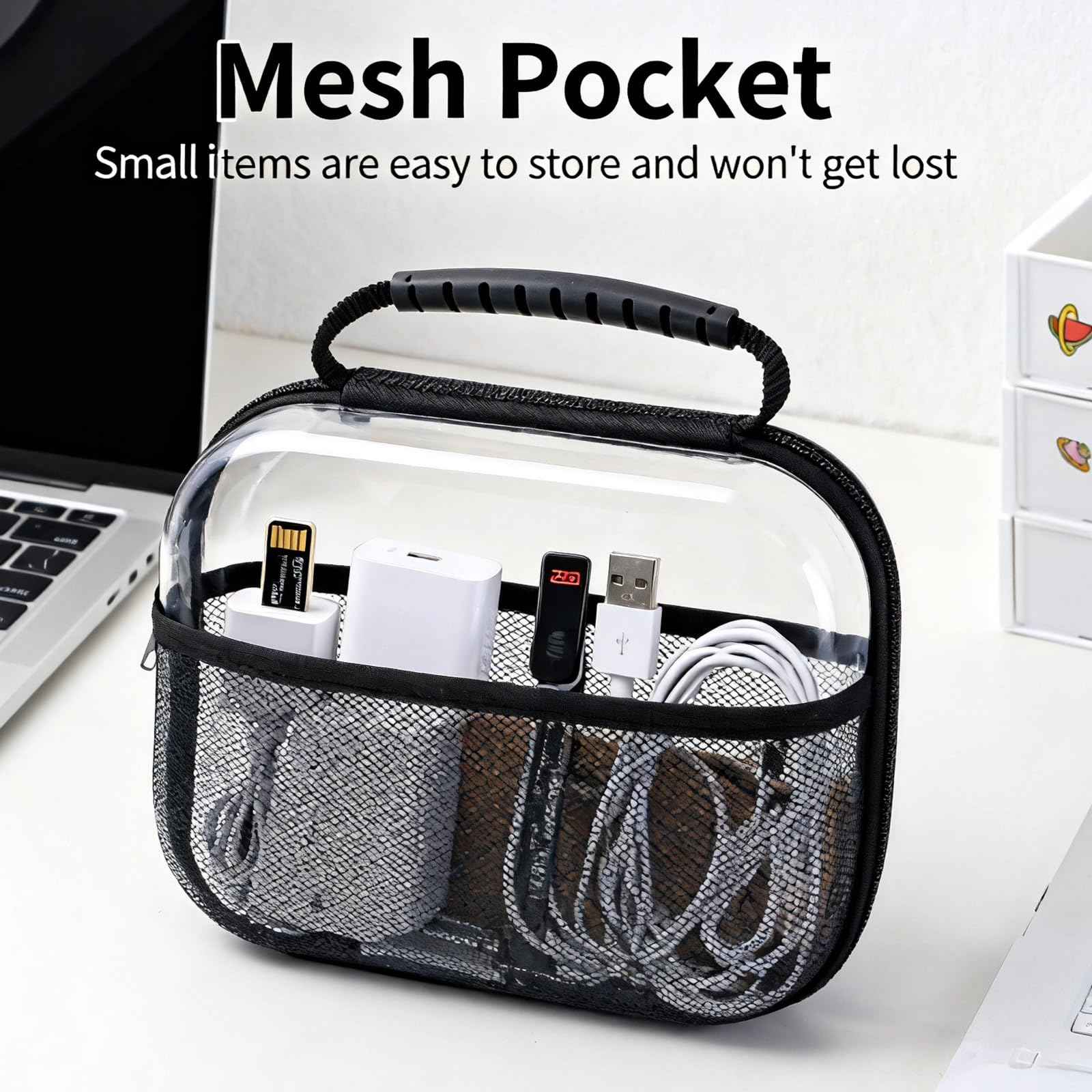 XULIONTS 3PCS Clear Hard Shell Zipper Case, Portable Cosmetic Bag with Zipper, Clear Toiletry Bag, Waterproof Diaper Bag Organizing Pouches, Hard Travel Case, Thanksgiving Christmas Storage Bins