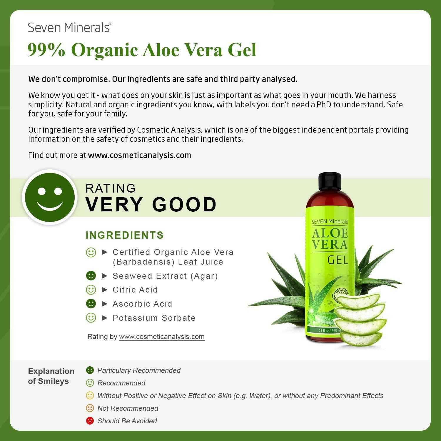 Seven Minerals EWG Verified Castile Soap and Organic Aloe Vera Gel
