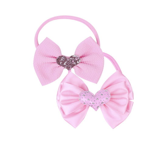 LDDCX Valentine's Day Red Headband Bow Baby Girls Band Bowknot rose Heart-shaped headband <131> (F)