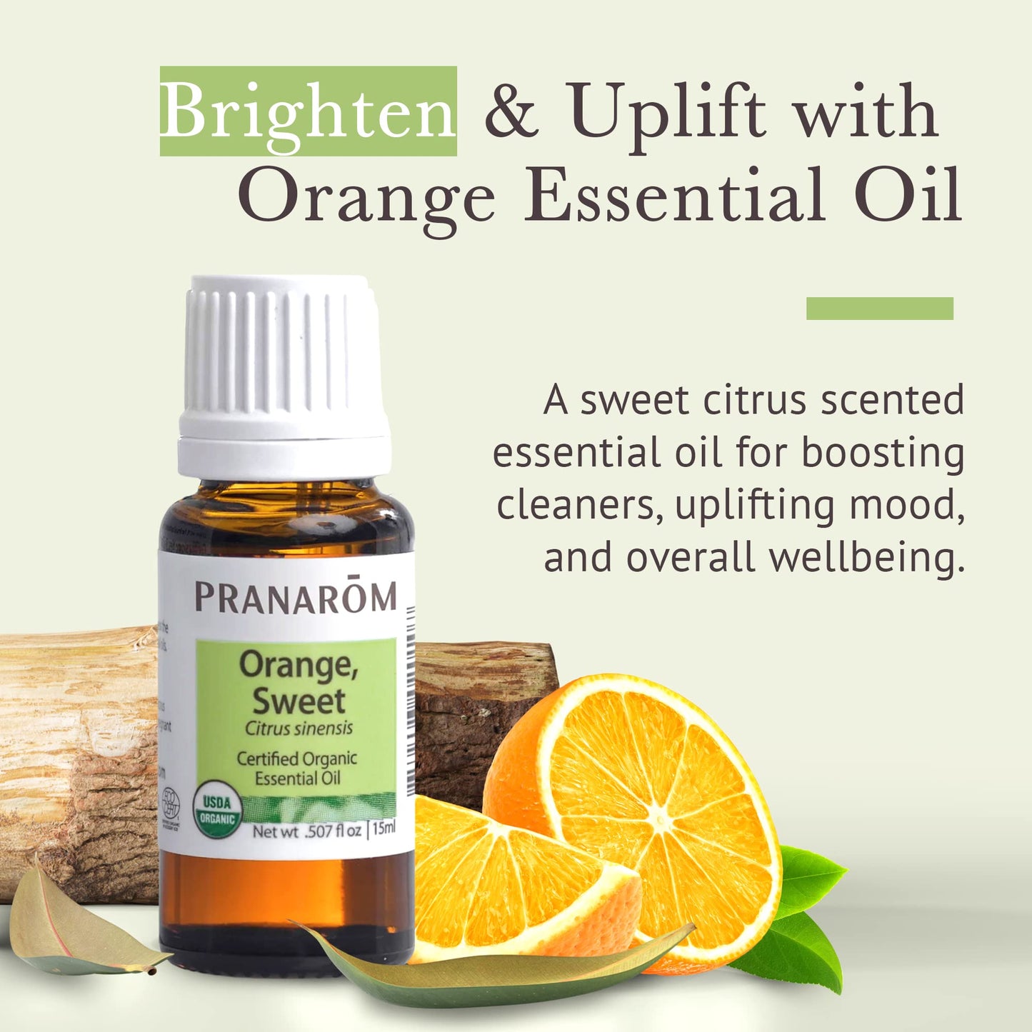 Pranarom Orange, Sweet - Certified Organic Essential Oil 15 mL