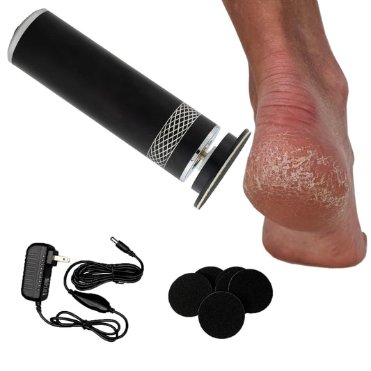 MSDL Latest Upgrade Electric Foot Callus Remover and 60pcs Replaceable Sandpaper Refill Discs, Electric Callus Remover for Feet, Electric Foot File Callus Remover, Foot Callus Remover, Black