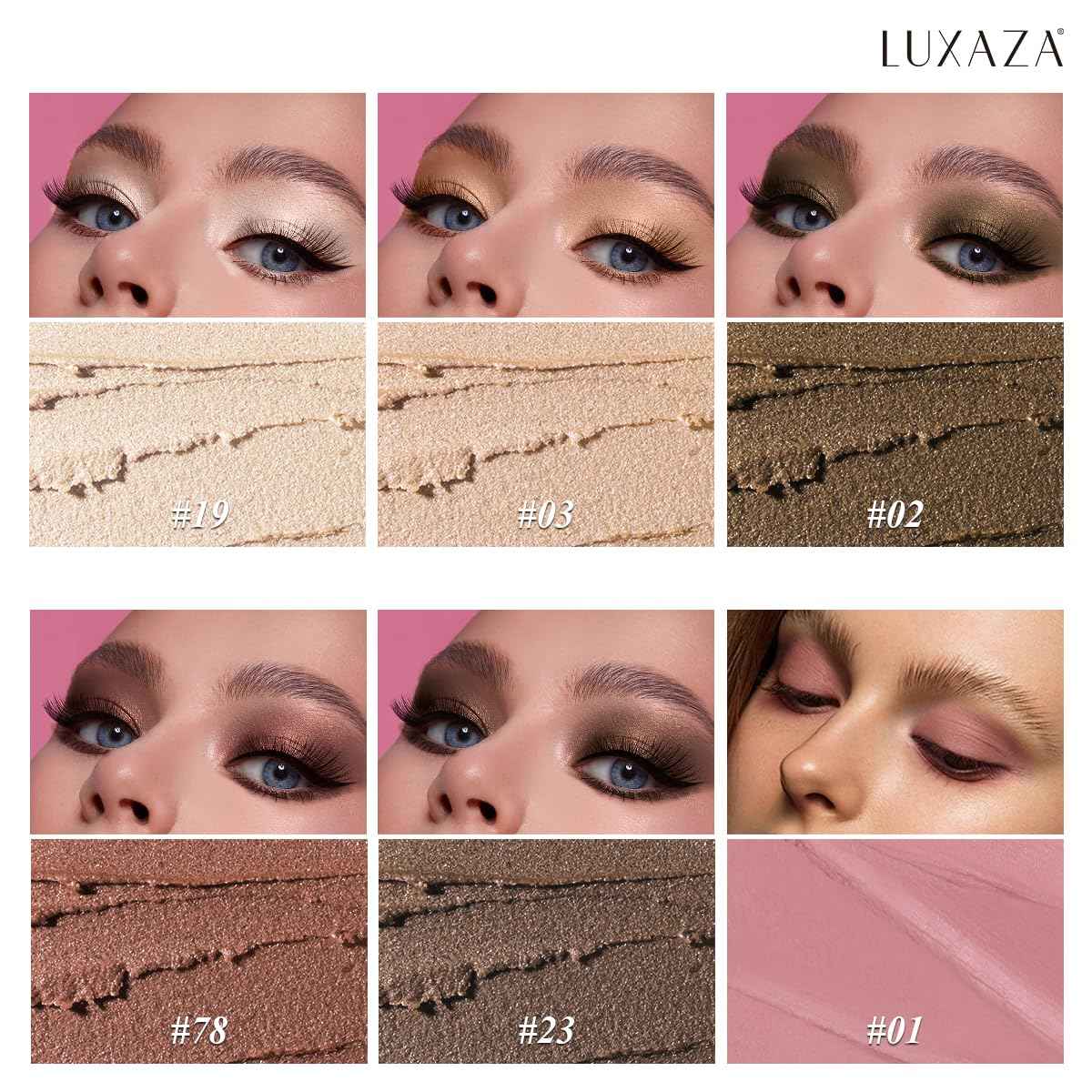 LUXAZA PRO Cream Eye Shadow Eyeliner Makeup Sticks, Highlighter Brightener Pencil Classic-A003 + Multi-use-S1M2
