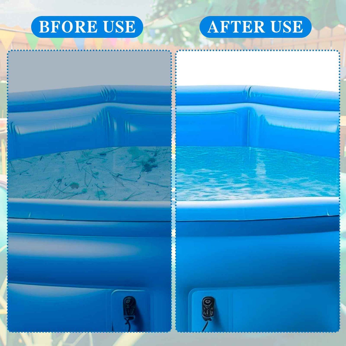 Inflatable Pool Foot Bath Basin, Folding Pool Foot Wash Basin Tub-Portable for Outdoor Backyard and Swimming Pools