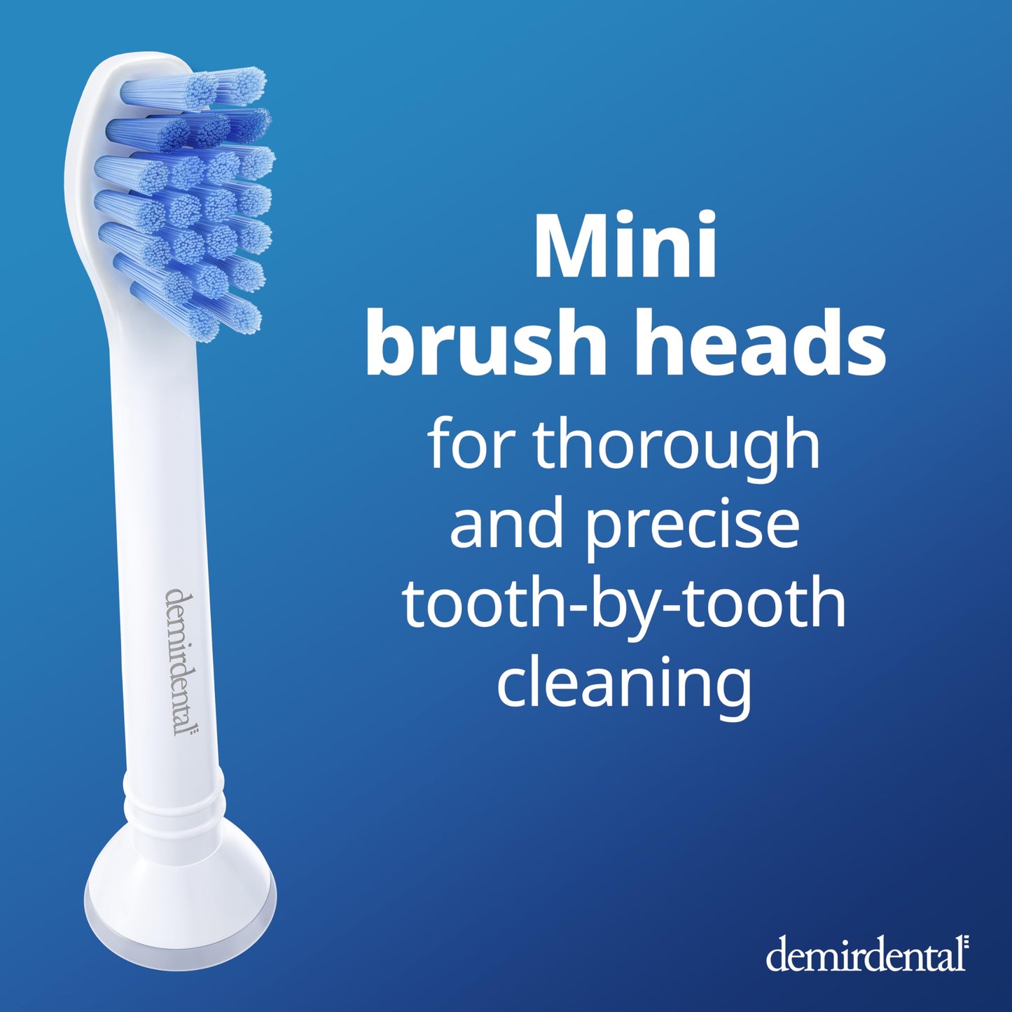 Toothbrush Heads mini Medium Compatible with Philips Sonicare Toothbrush Heads - Small Medium Replacement Heads - Daily Precision Brush Heads - White - Replaces HX6028-8 Pack