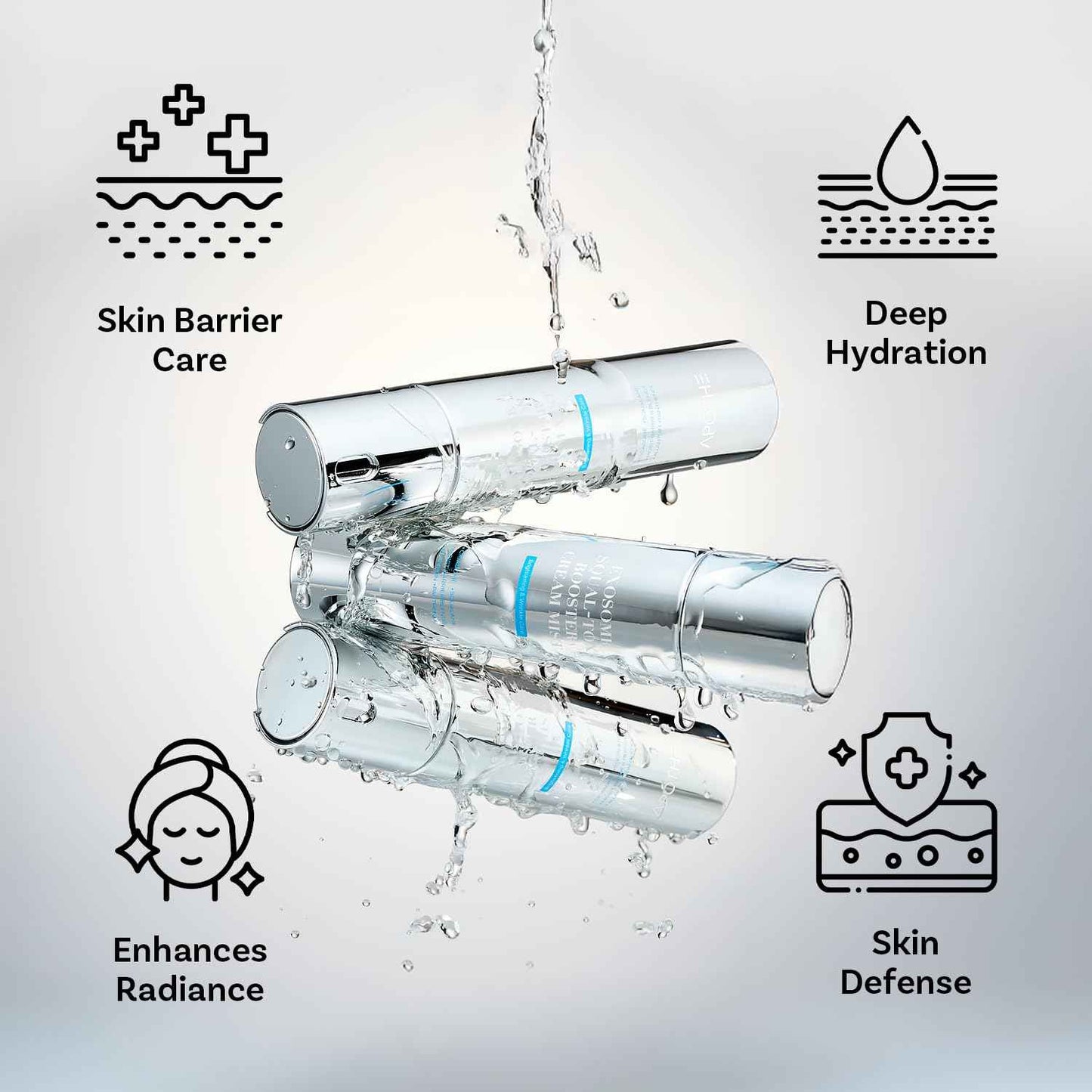 APOTHE Exosome Squal-Tox Booster Cream Mist 3.38 fl oz (100ml) – Hydrating, Soothing, and Brightening with Squalane, Centella Asiatica, and Niacinamide