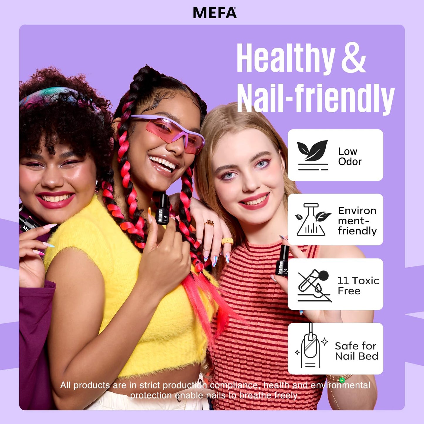 MEFA Purple Gel Nail Polish, 6 Colors Purple Gel Polish Set Pink Shimmer Purple Nail Polish Gel Soak Off Grape Lilac Violet Gel Nail Art Manicure DIY Salon Gifts for Women Girls