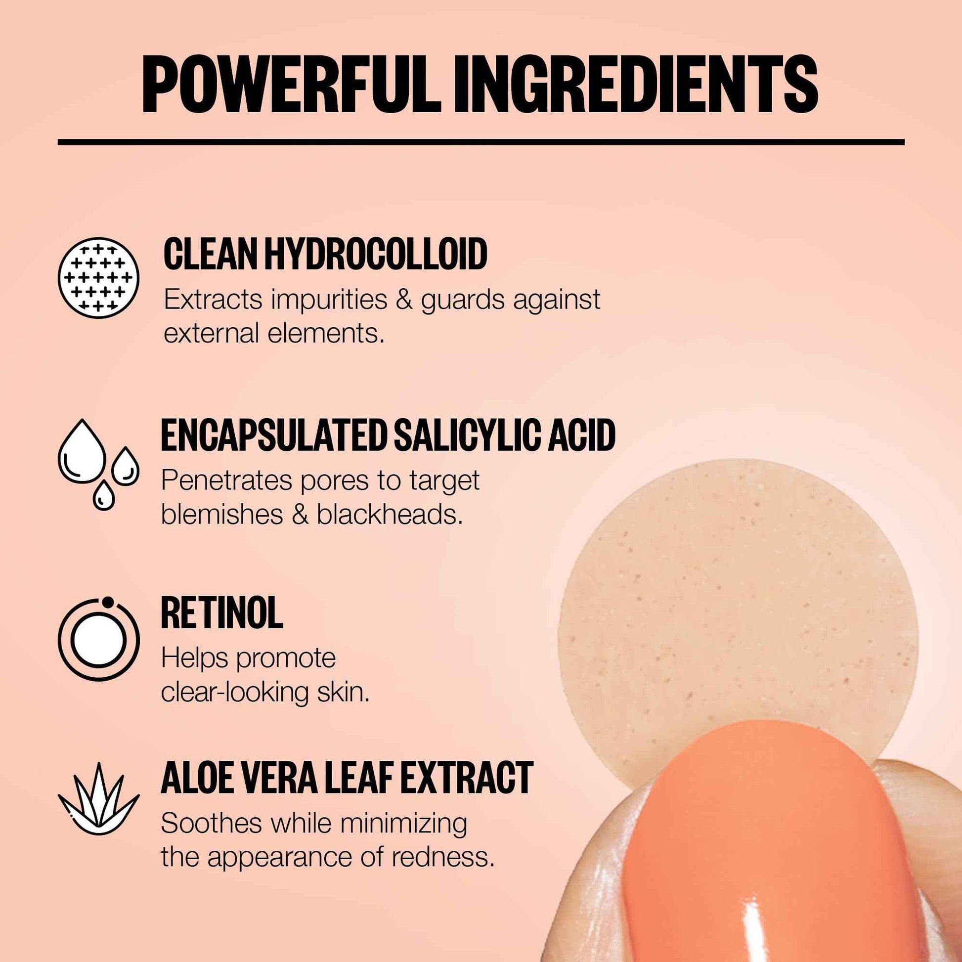 PEACE OUT Acne Healing Dots Helps Clear Blemishes Overnight, Fast Acting Hydrocolloid Pimple Patches for Breakouts with Salicylic Acid, Retinol and Aloe Vera, Award Winning Skincare Solution 60 Count