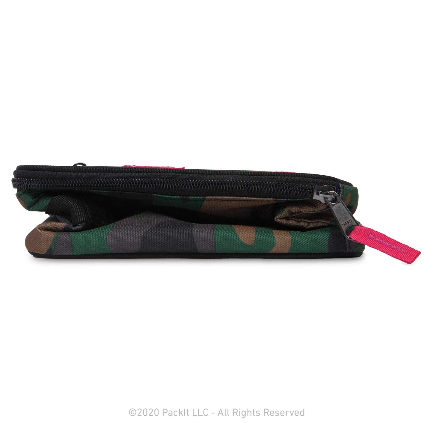 PackIt Freezable Classic Lunch Box, Camo Hot Pink, Built with EcoFreeze Technology, Collapsible, Reusable, Zip Closure With Zip Front Pocket and Buckle Handle, Designed for Lunches