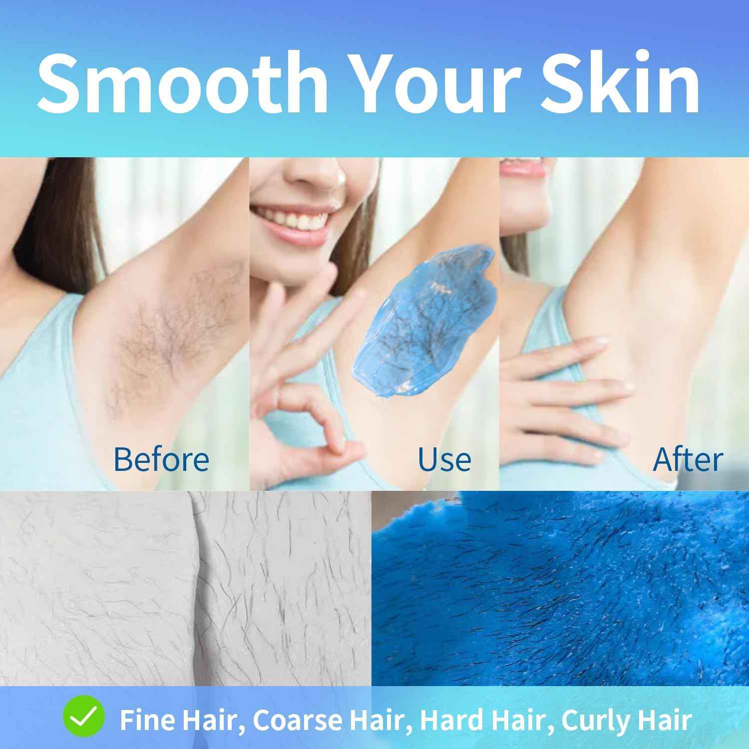 Smart Waxing Kit for Women with Temperature Control,Waxfans Digital Wax Warmer,Gentle Wax Beads for Sensitive Skin,For Brazilian, Bikini, Facial, and Body Hair Removal, at Home Waxing Kit for Women