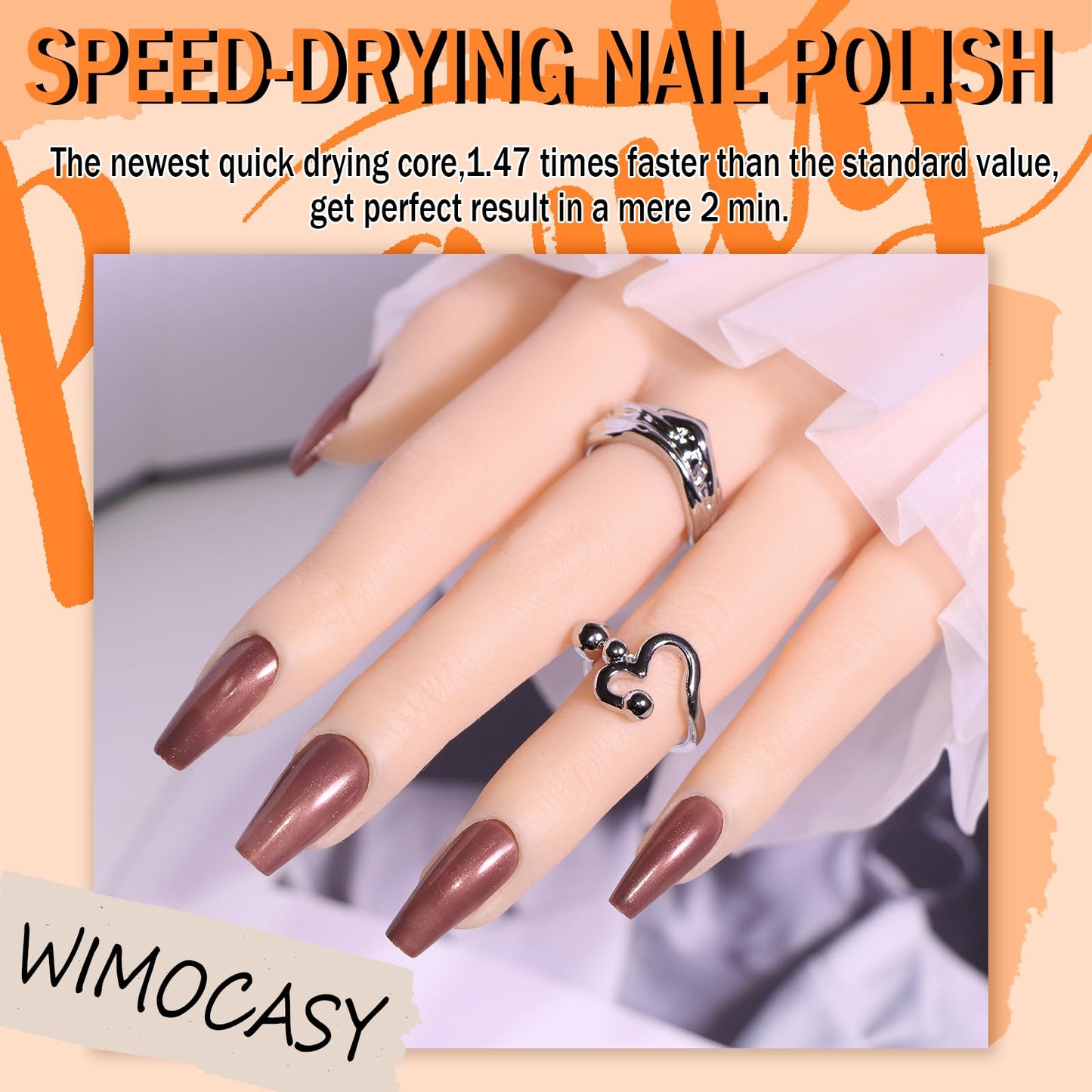 Wimocacy Quick Dry Nail Polish Crimson Summer Nail Lacquer Holographic Regular Insta Dry Nail Polish Glitter Gel Polish for Nail Art Salon Home,#12