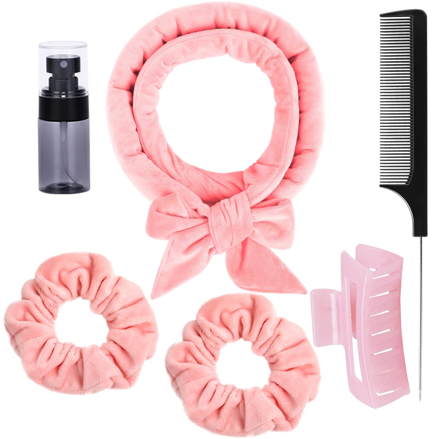 Heat Less Curling Rod Headband Hair Curlers to Sleep in Heat Less Curls Overnight Curls Heatless Curling Set No Heat Hair Curlers for Blowout Long Hair