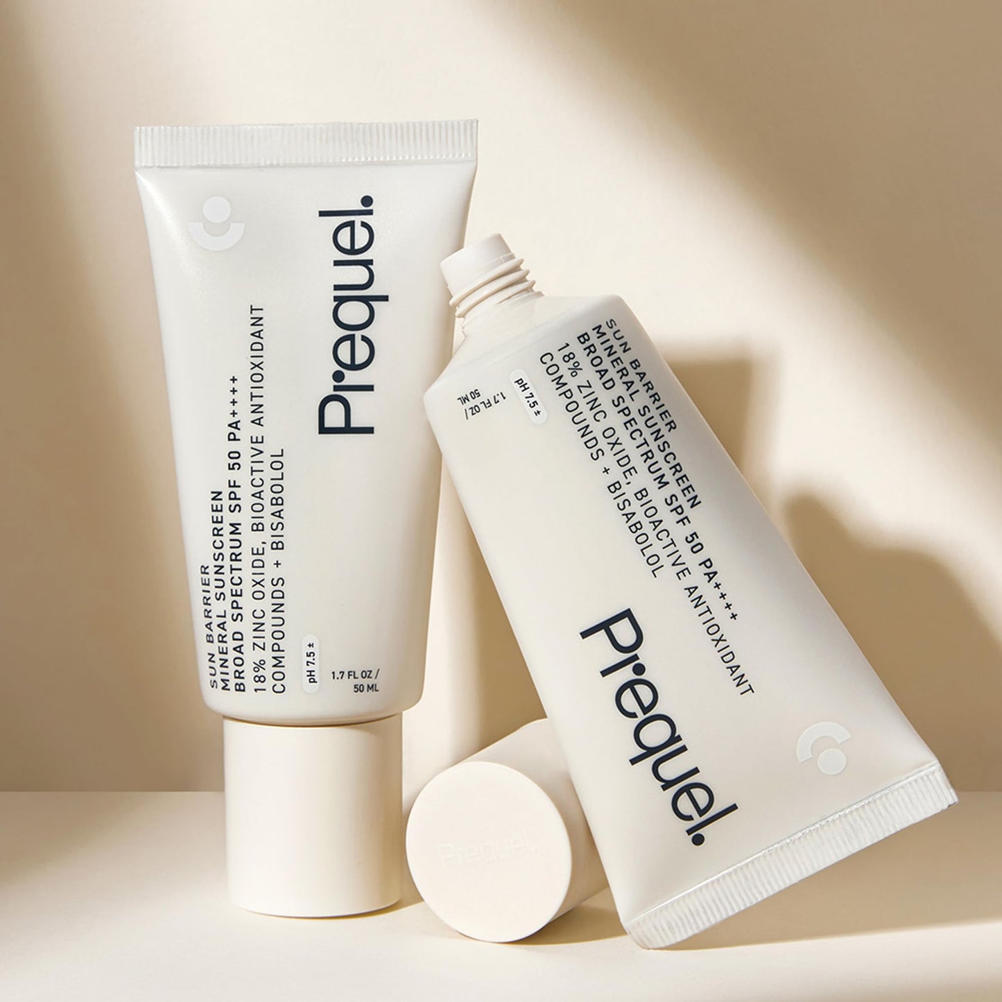 Prequel Skin - Sun Barrier Mineral SPF 50 Sun Protectant - Lightweight Semi-Transparent Zinc Oxide Sunscreen - 1.7 Fl Oz