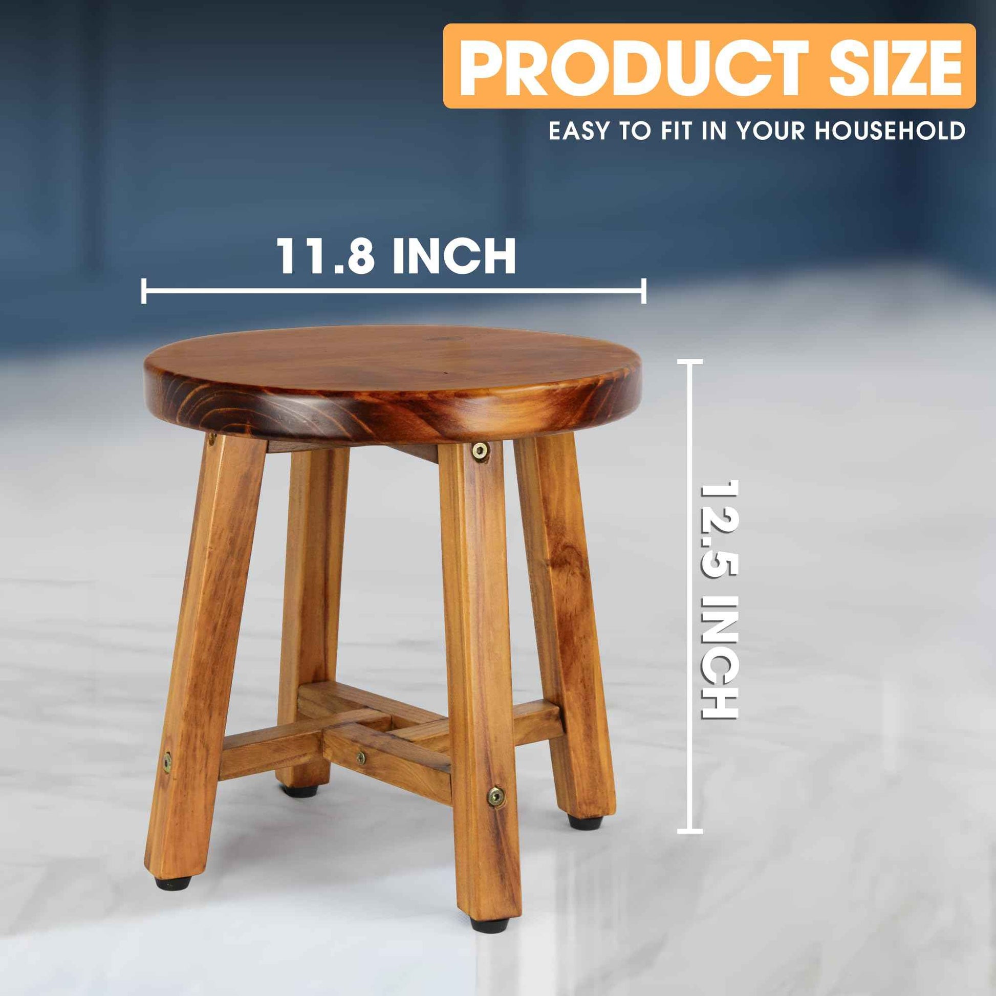ENKEZI Shower Foot Rest 12 in - Shower Stool for Shaving Legs, Small Corner Bathroom Bench Suitable for Small Shower Spaces - Bath Seat, Spa Foot Rest Shaving Stool