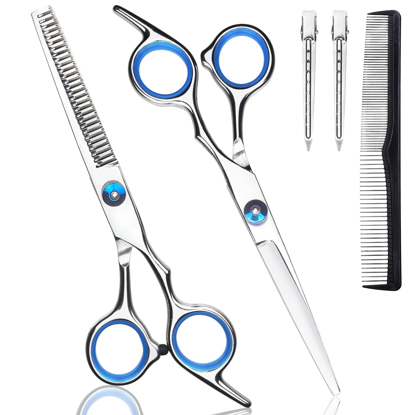 YUQGAOP Hair Cutting Scissors Set, Professional Stainless Cutting Hair Scissors, Barber Hair Cutting Scissors Thinning Shears Sharp Blades Hairdresser Haircut for Women/Men/kids