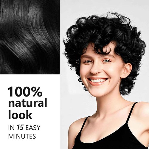 KAISASA Black Hair Dye Shampoo 3 in 1 for Gray Hair, Hair Color Shampoo for Women Men Grey Hair Coverage 500ml (Black)