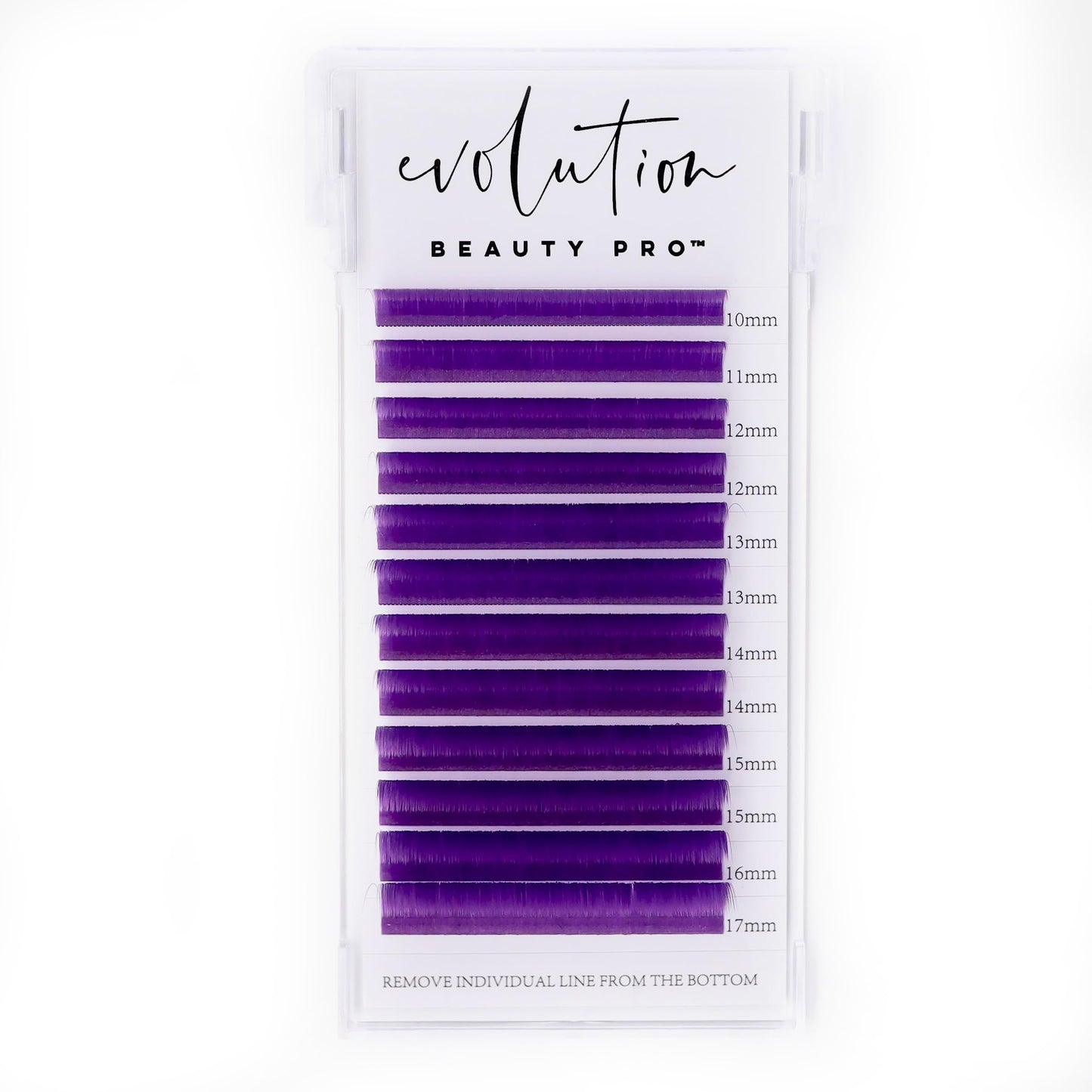 Colored Lash Extensions Easy Fanning Mixed Tray 10-17mm (Purple)