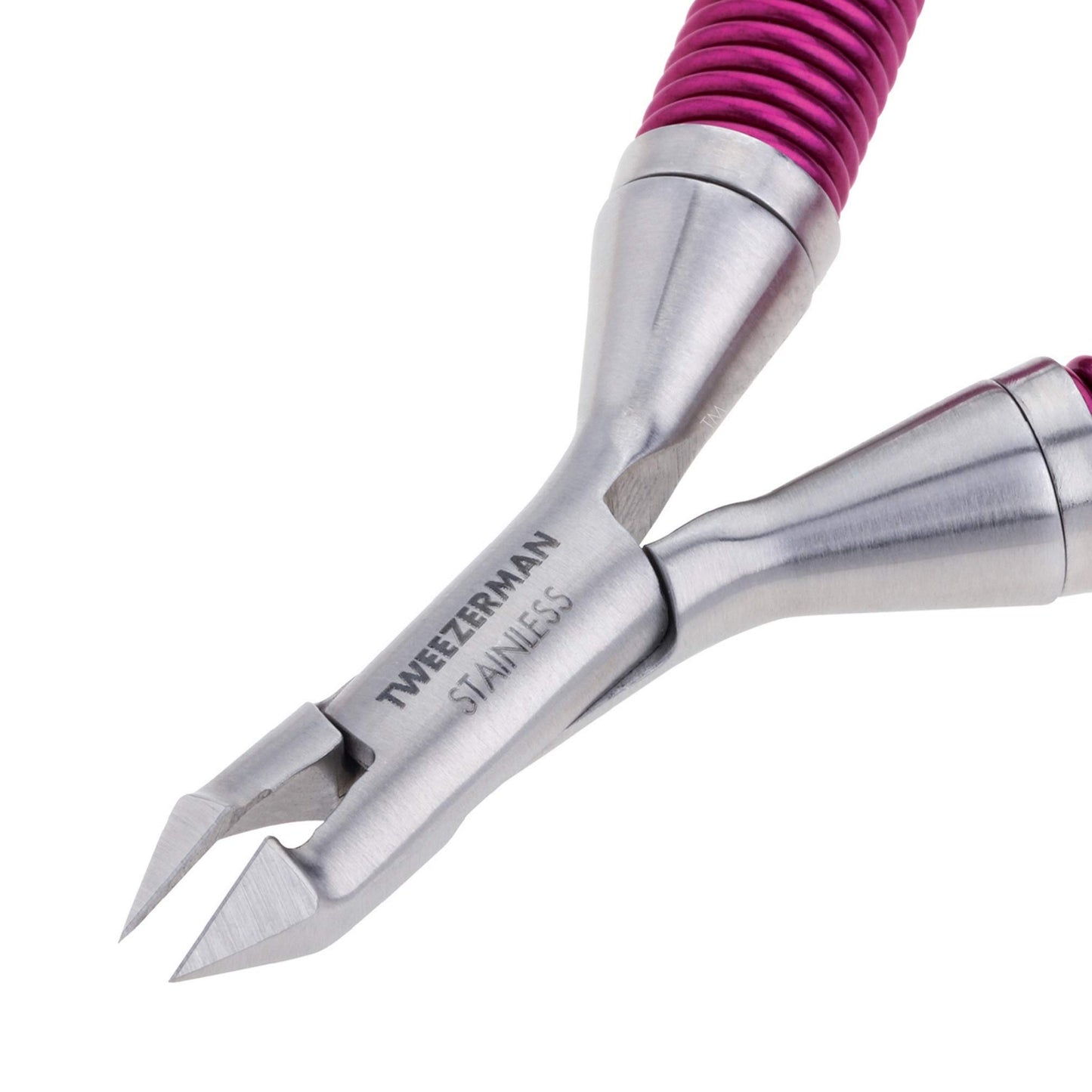 Tweezerman Grip & Snip Spiral Spring Cuticle Nipper Assorted Colors, Blue/Pink, 2.5 x 1 x 6"