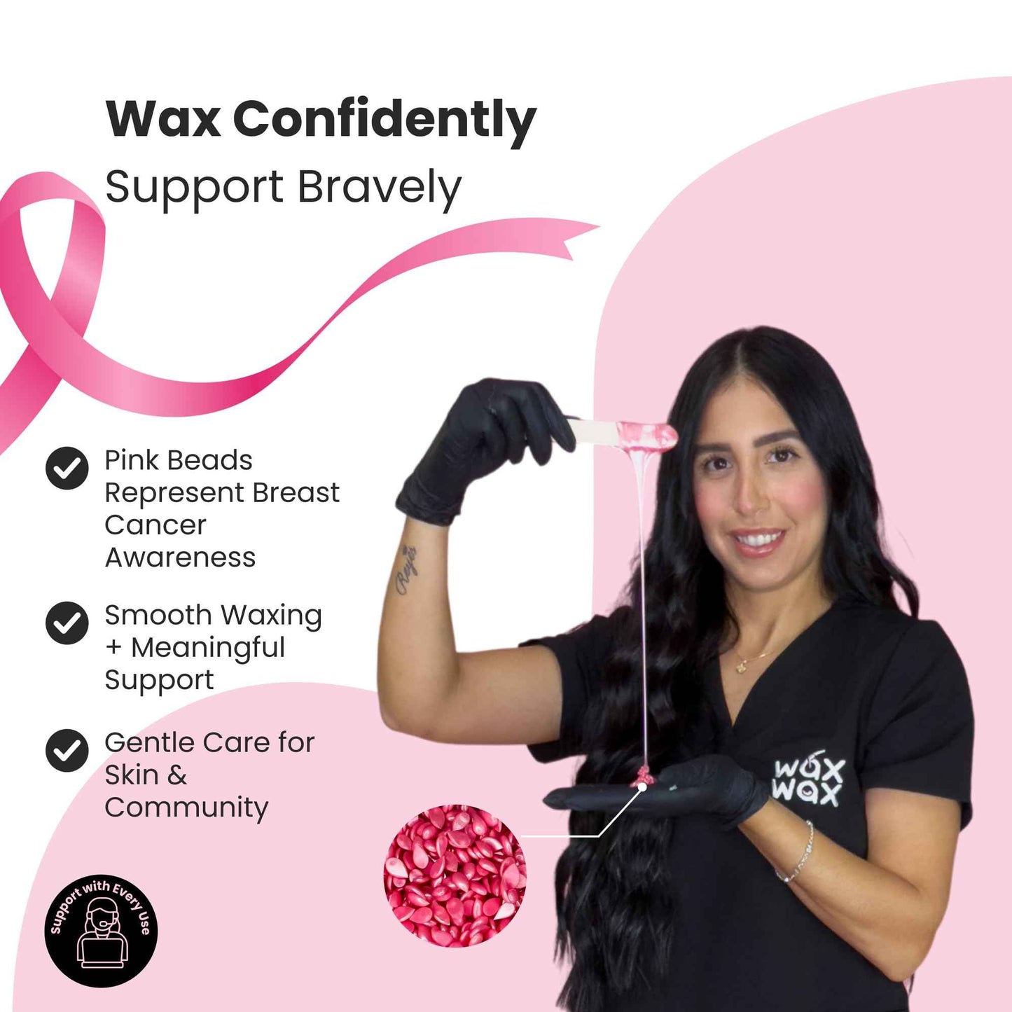 Premium Hard Wax Beads for Hair Removal – Hypoallergenic & Strip-Free, Smooth Low-Temp Formula, Suitable for Sensitive Skin – Perfect for Face, Bikini & Full Body (Pink Pearl - Bikini, 1.1 LB)