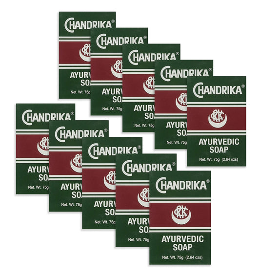 Chandrika Soap Ayurvedic Herbal And Vegetable Oil Soap - 2.64 Oz - Case Of 10