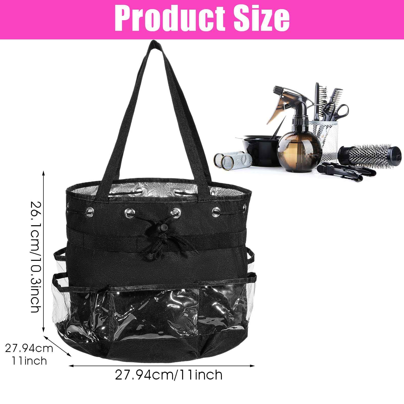 mekueeex Hairstylist Traveling Bag, Large Capacity Hairdresser Barber Bag, Heat Resistant Hair Tools Travel Bag, Professional Makeup Organizer Bag, Waterproof Shower Toiletry Bag