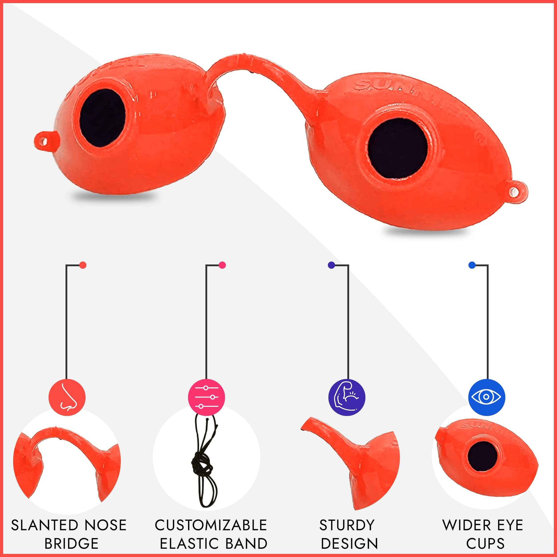 Super Sunnies UV Eye Protection FDA Compliant Eyeshields, Tanning Bed Goggles, Red Light Theraphy Glasses with Strap - 12 Pack Random