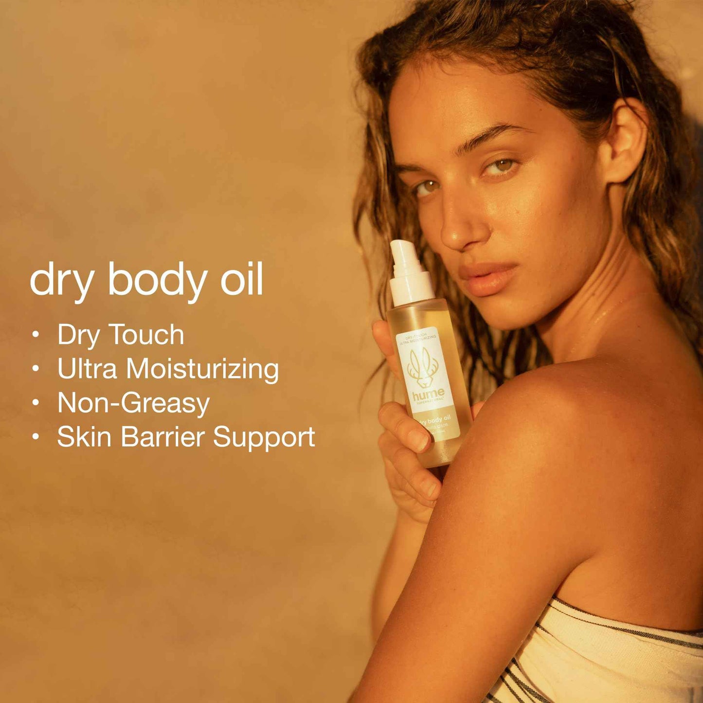 HUME SUPERNATURAL Dry Body Oil Spray - Moisturizing Oil for Dry Skin, After Shower Body Oils for Women and Men, Nourishing, Hydration, Glow, Vanilla Daze, 1-Pack