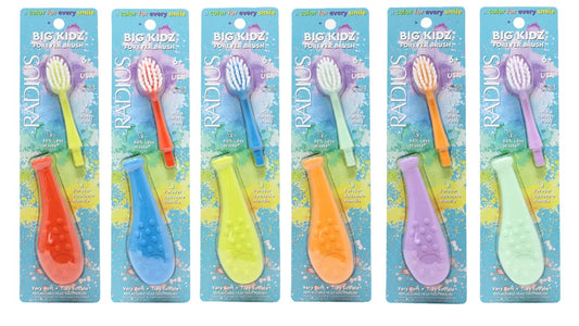 RADIUS Big Kidz Forever Brush with Replaceable Head Toothbrush for Children, 6 Years and Up, BPA Free ADA Accepted for Growing Teeth and Gums - Right and Left Handed, Extra Soft