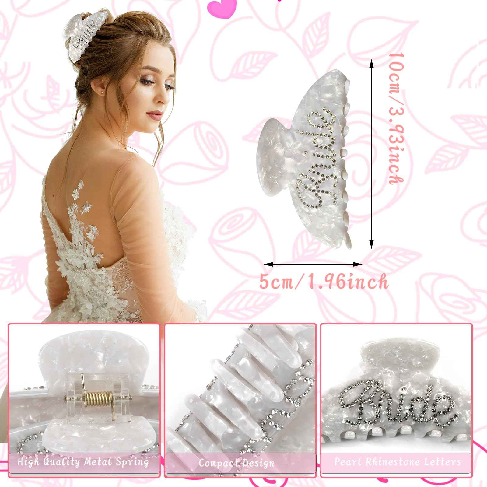 Tkifoda Bride to Be Gift Set - I Do Bride Slippers, Robe, Hair Claw, Makeup Bag - Bridal Shower & Wedding Gift