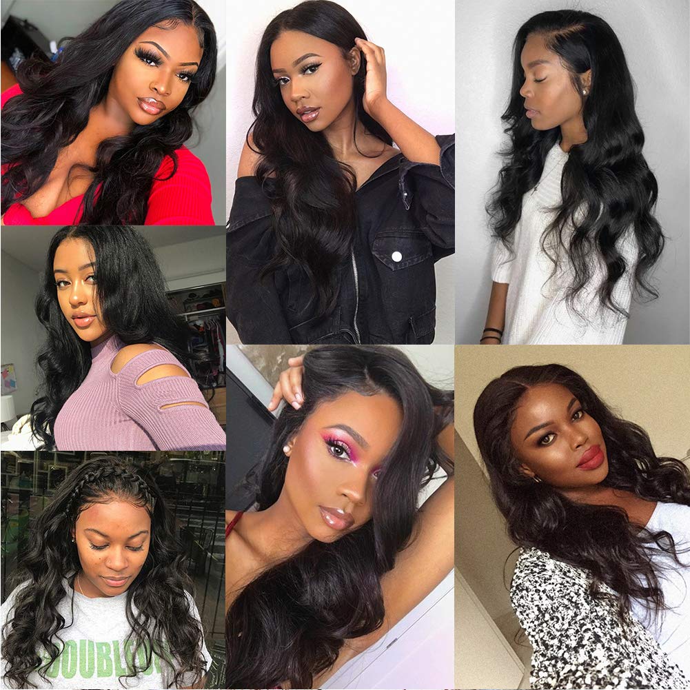 5X5 Closure Human Hair 8 Inch Only Body Wave Closure 5 By 5 Lace Front Fee Part With Baby Hair Preplucked Bleached Knots Wet And Wavy Real Human Hair Grade 8A Natural Black