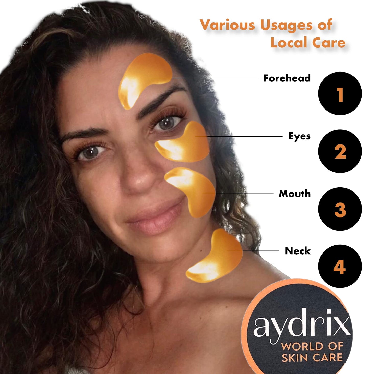 Aydrix 24K Gold Under Eye Mask Treatment - Corrects Puffy Eyes, Dark Circles - Reduces Wrinkles, Fine Lines and Hydrates Your Skin - 15 Golden Eye Mask Pairs