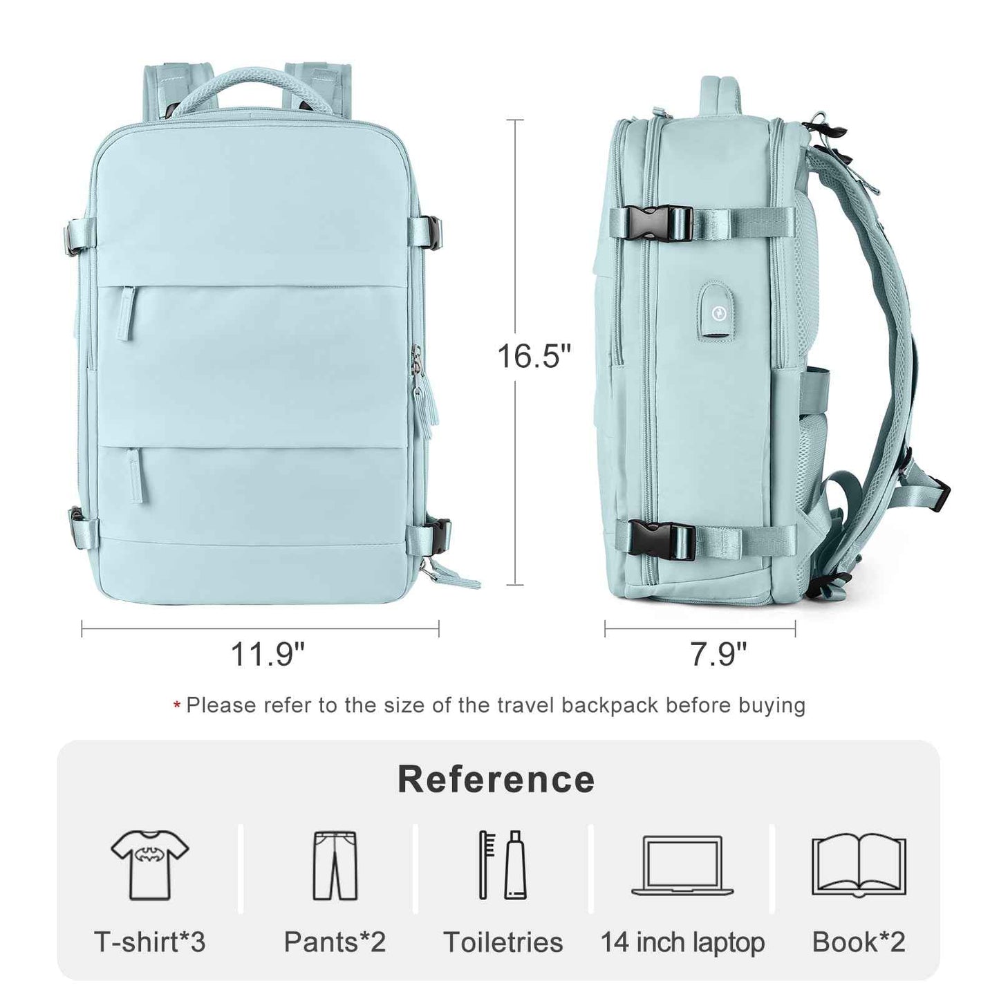 Personal Item Travel Backpack For Women Men Airline Approved Carry On Backpack Flight Approved Waterproof Sports Luggage Backpack Casual Daypack Small Hiking Backpack