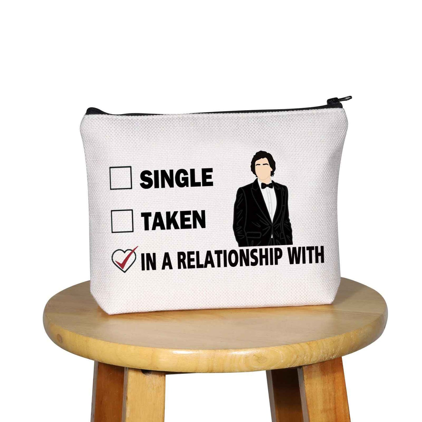 G2TUP A D inspired Gift Dating A D Makeup Bag A D Fan Cosmetic Bag A Merch Zipper Travel Bag (Dating A White Bag)