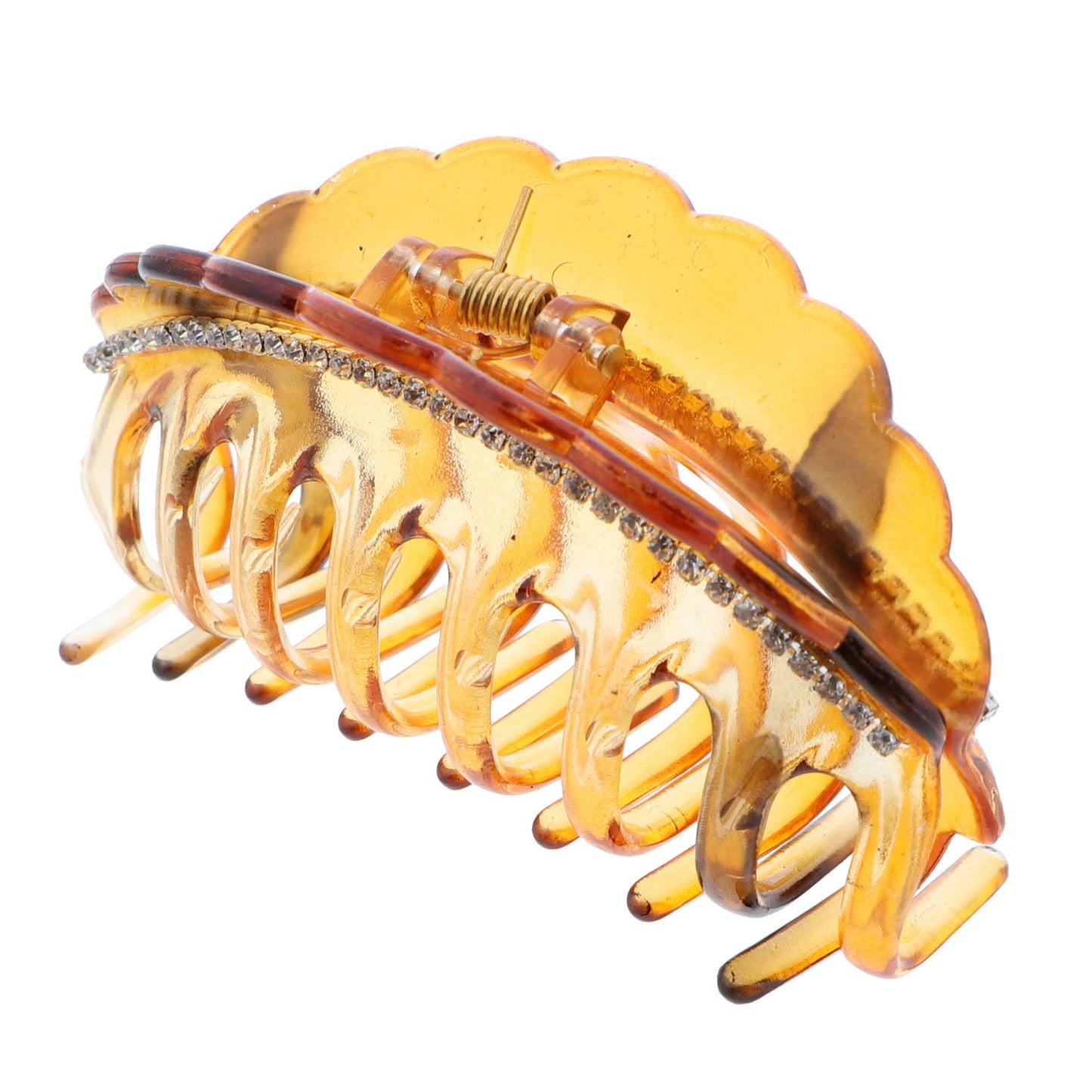 4 inch Tortoise Large Jaw Clip Hair Claw with Rhinestones for Women