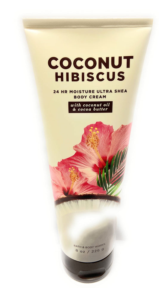 Bath and Body Works Coconut Hibiscus Ultra Shea Body Cream 8 Ounce Full Size