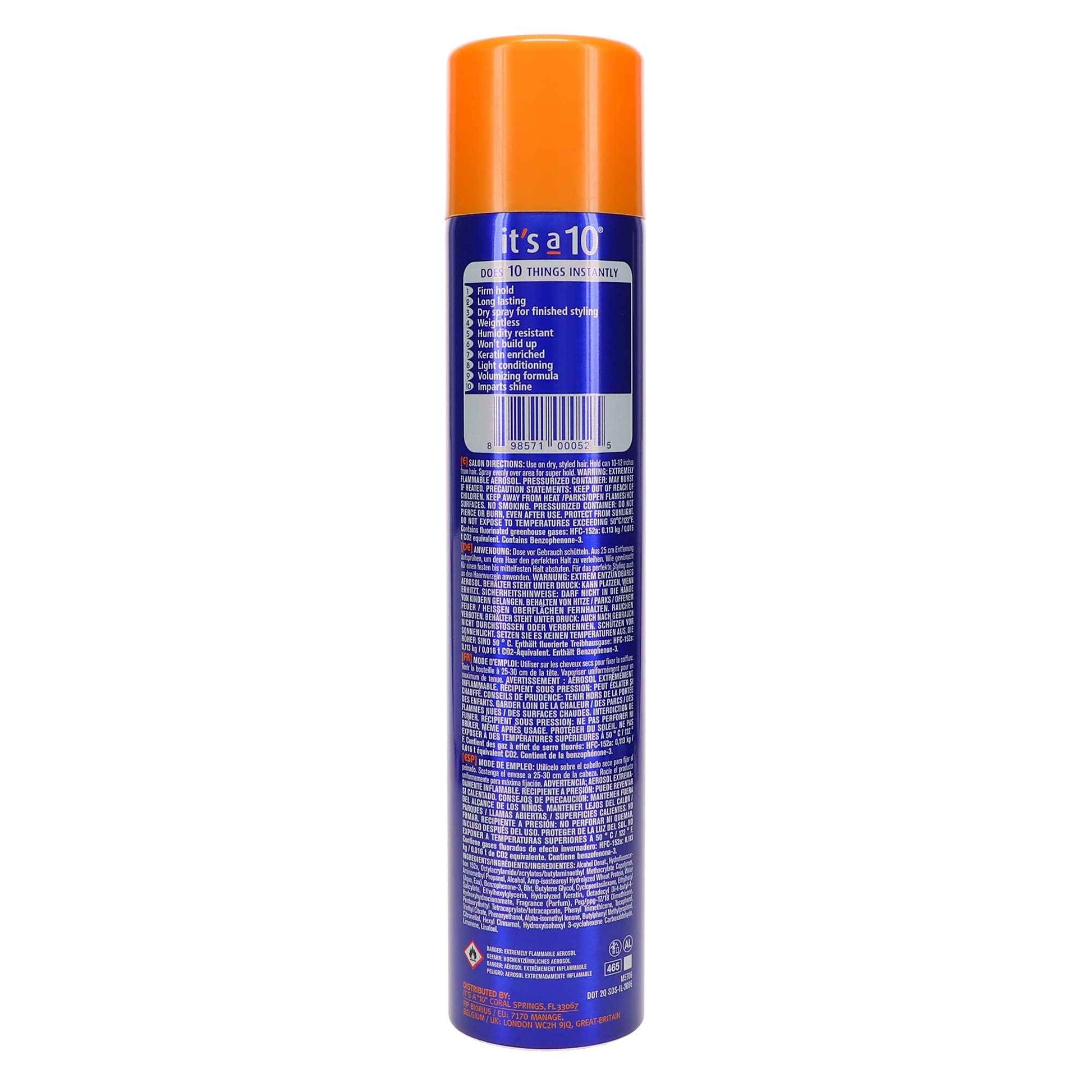 It's a 10 Miracle Super Hold Finishing Spray Plus Keratin, 10 oz (Pack of 2)