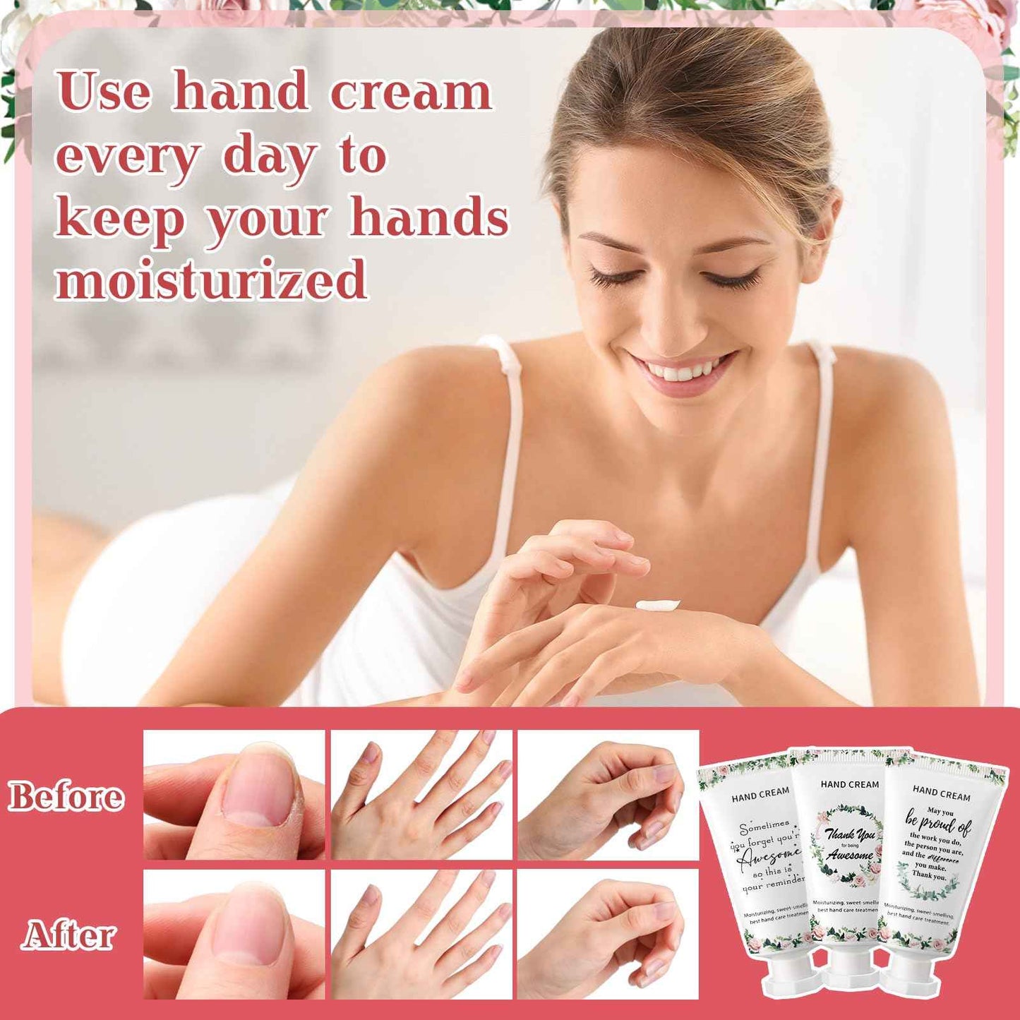 Dansib 90 Pcs Christmas Employee Appreciation Gifts Bulk Team Coworker Xmas Thank You Employees Hand Cream Inspirational Travel Size Hand Lotion for Christmas Stocking Stuffers Teachers Staff