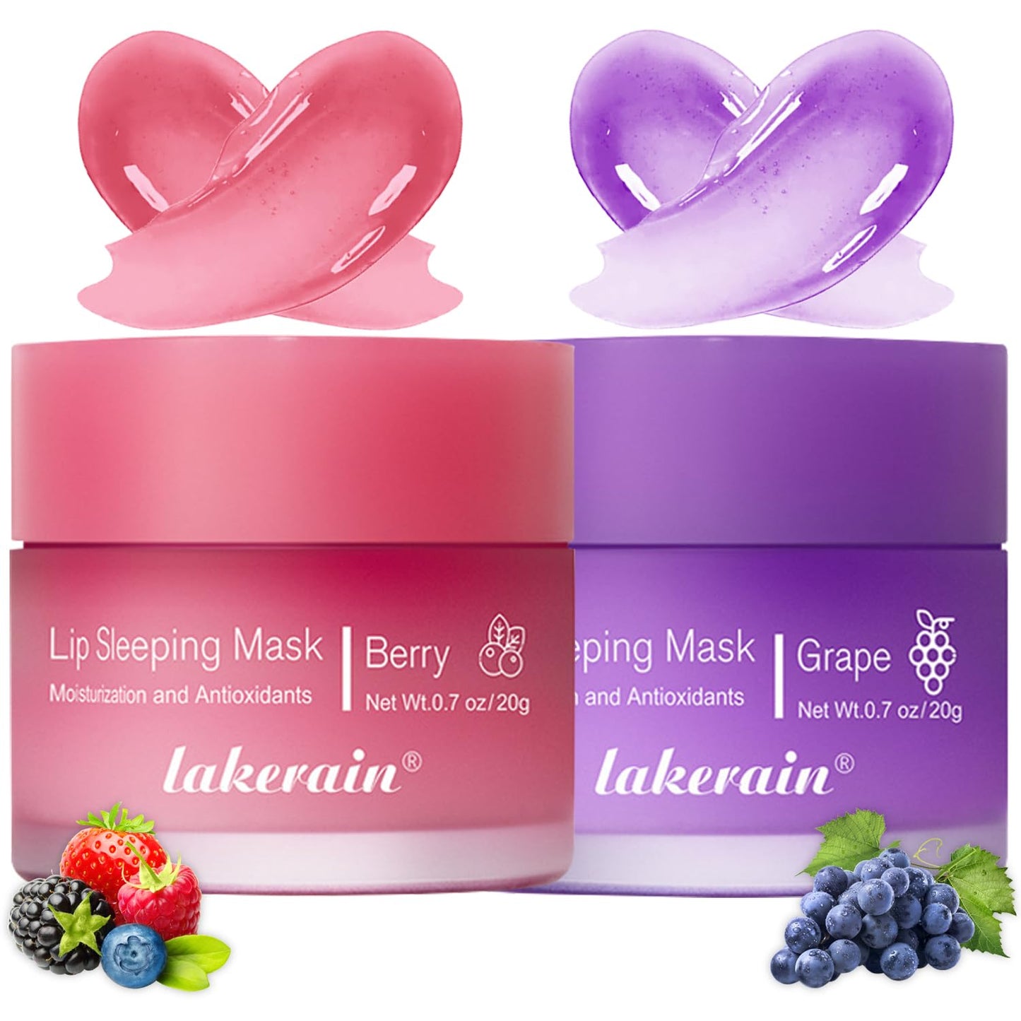 2 Pcs Lip Sleeping Mask, Lip Mask Overnight Hydrate Repair Sleeping Lip Mask, Moisturizing Lip Balm Lip Care Anti Dry Cracked Lip Cream, Lip Scrubs Exfoliator Reduce Lip Lines