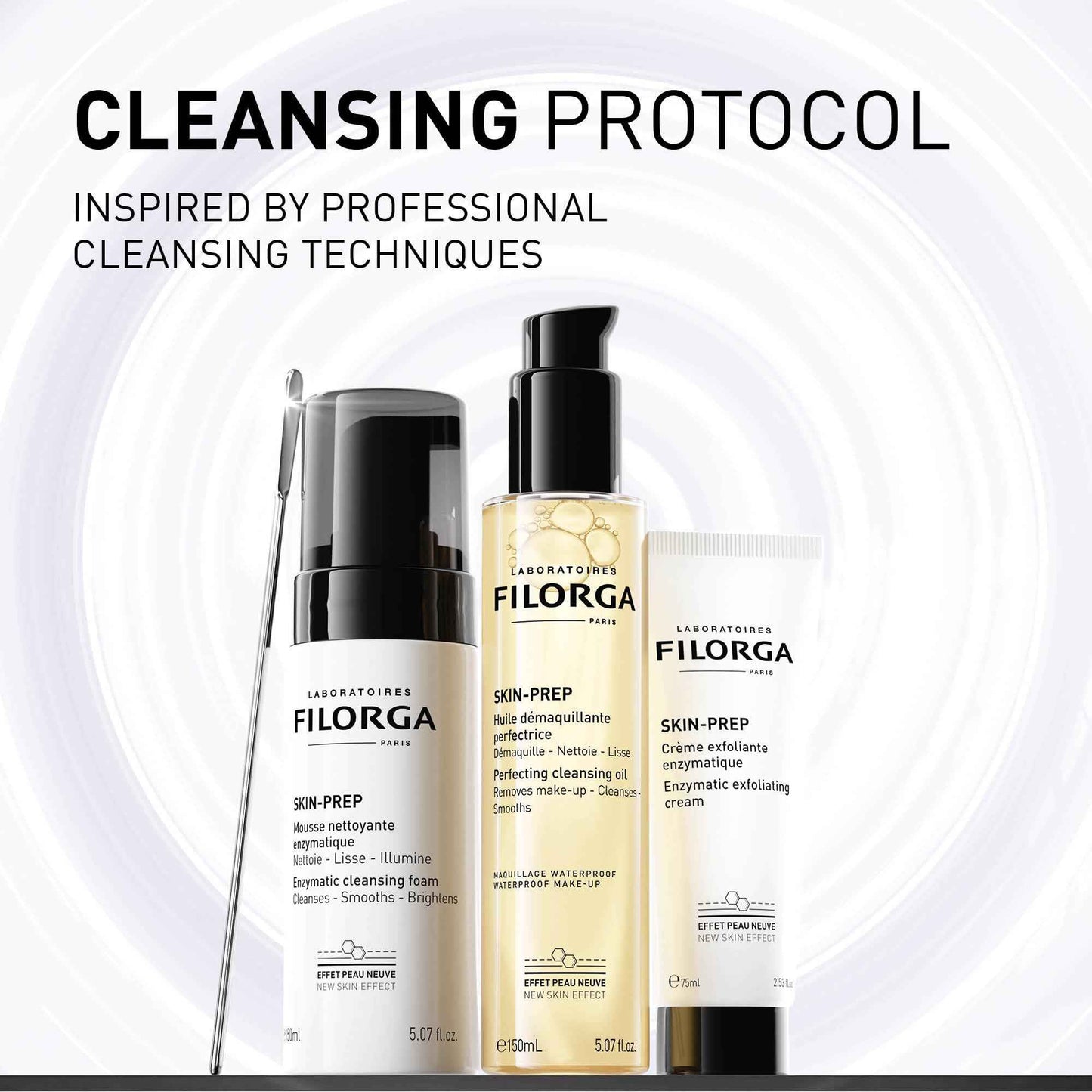 Filorga Skin-Prep Enzymatic Exfoliating Cream Face Cleanser with Papain Enzymes and Volcanic Sand Particles to Tighten Pores, Clean Skin, and Boost Skin Quality, 2.53 fl. oz.