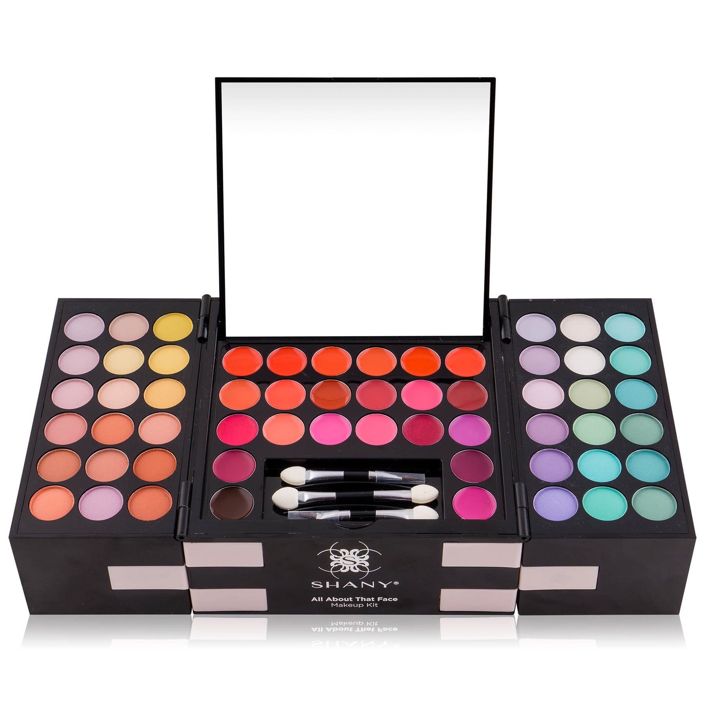 SHANY All About That Face Makeup Kit - All in one Beginner Makeup Set - Eye Shadows, Lip Colors, Face Makeup, Cosmetics applicators & More.