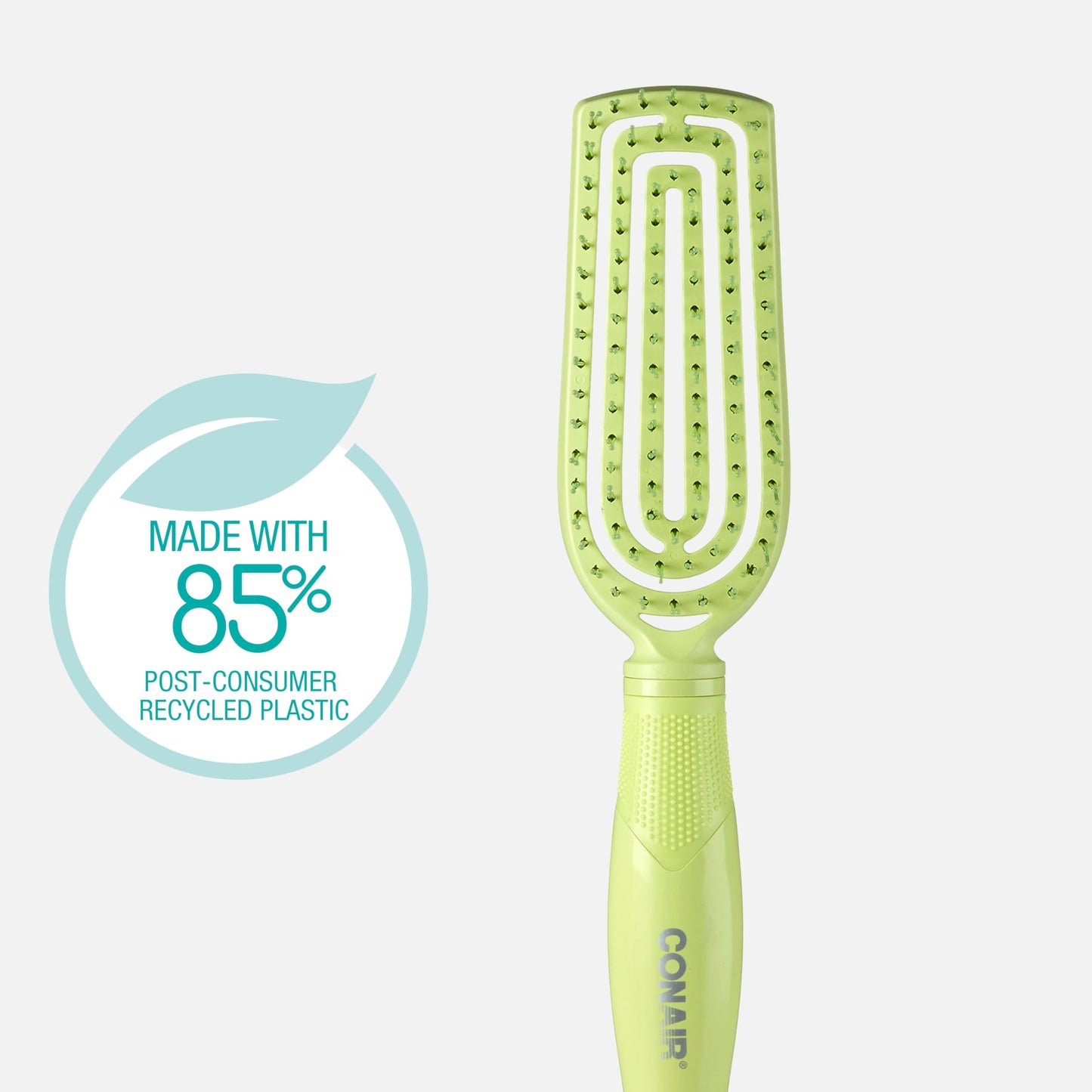 Conair Scalp Care Detangling Brush - Curly Hair Flexi Head Slim Brush with Massager