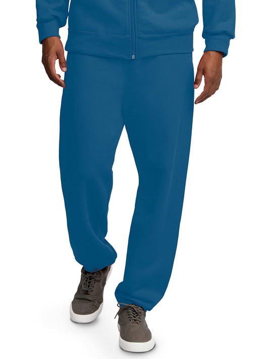 Fruit of the Loom mens Eversoft Fleece & Joggers (Regular Big Man) Sweatpants, Elastic Bottom - Blue, Small US