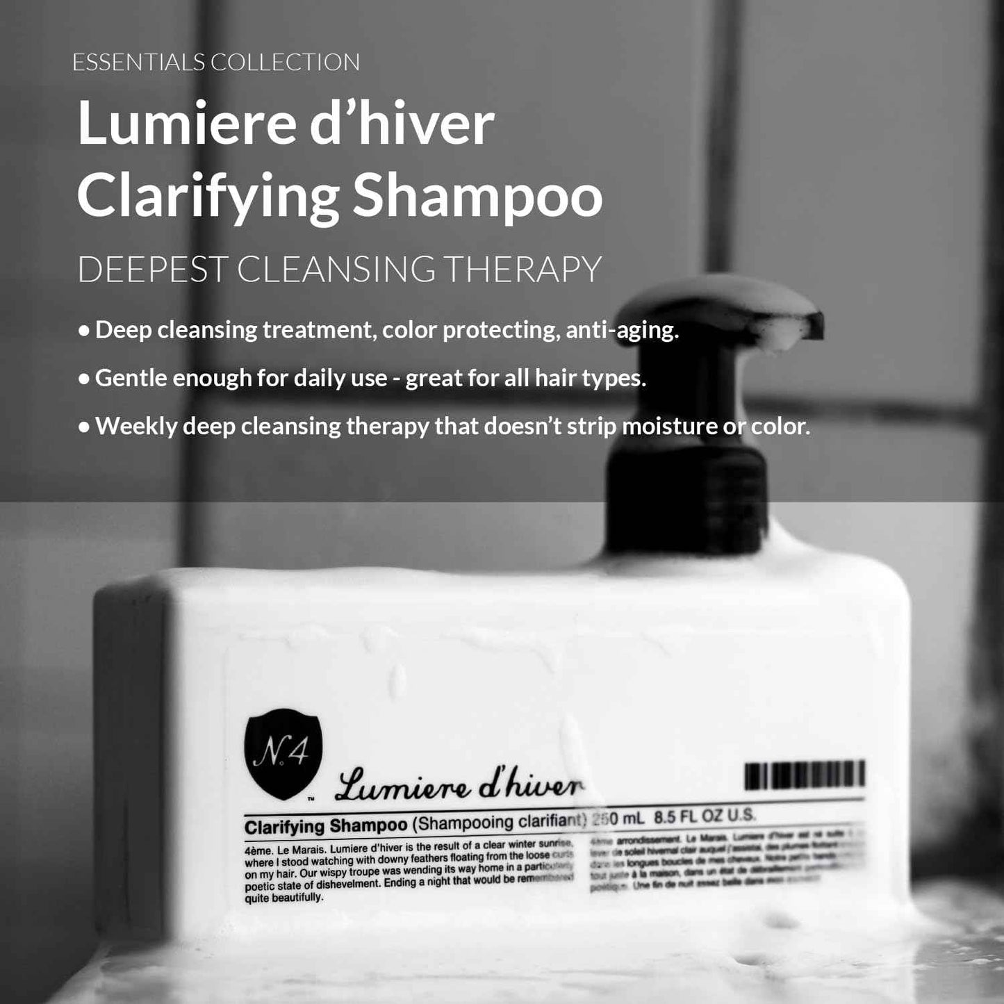 Number 4 Clarifying Shampoo, Shampoo for Women and Men, Cleansing Hair Shampoo, 8.5 oz