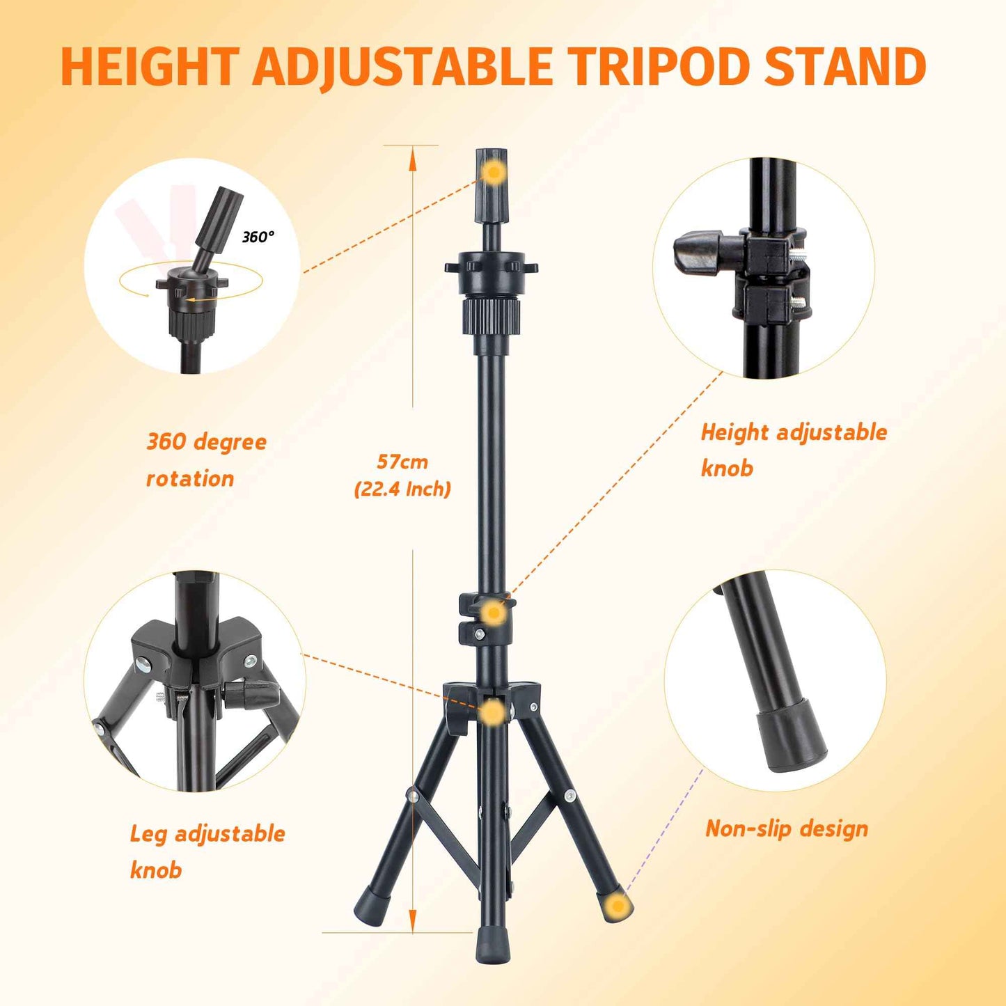 Mannequin Head Human Hair 100% Real Hair Cosmetology Mannequin Head for Practice Braiding Hairstyling Cutting with Tools and Tripod Stand (Dark Brown)