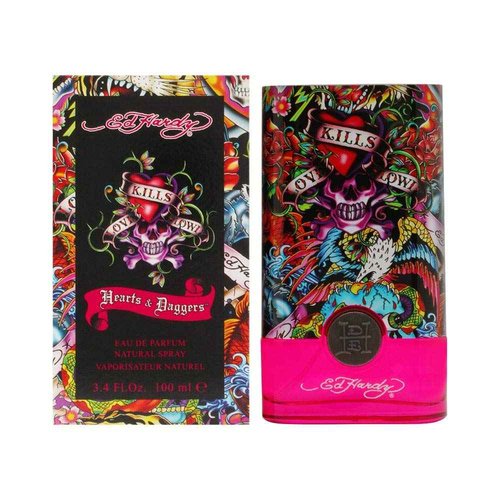 Ed Hardy Hearts & Daggers Women's Perfume Fragrance by Christian Audigier, Eau De Parfum, Gift for Her, 3.4 fl oz
