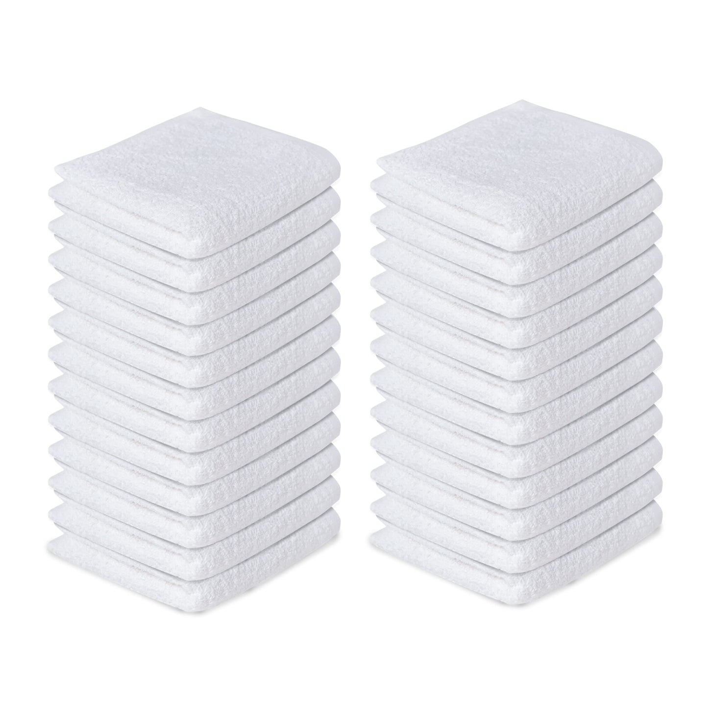 Softolle 100% Cotton Washcloths 24 Pack (12x12 Inches) Soft, Highly Absorbent Washcloth, Face Towels, Wash Cloths for Face, Ring Spun, Bulk Pack (White/L.Grey/D.Grey/Black)