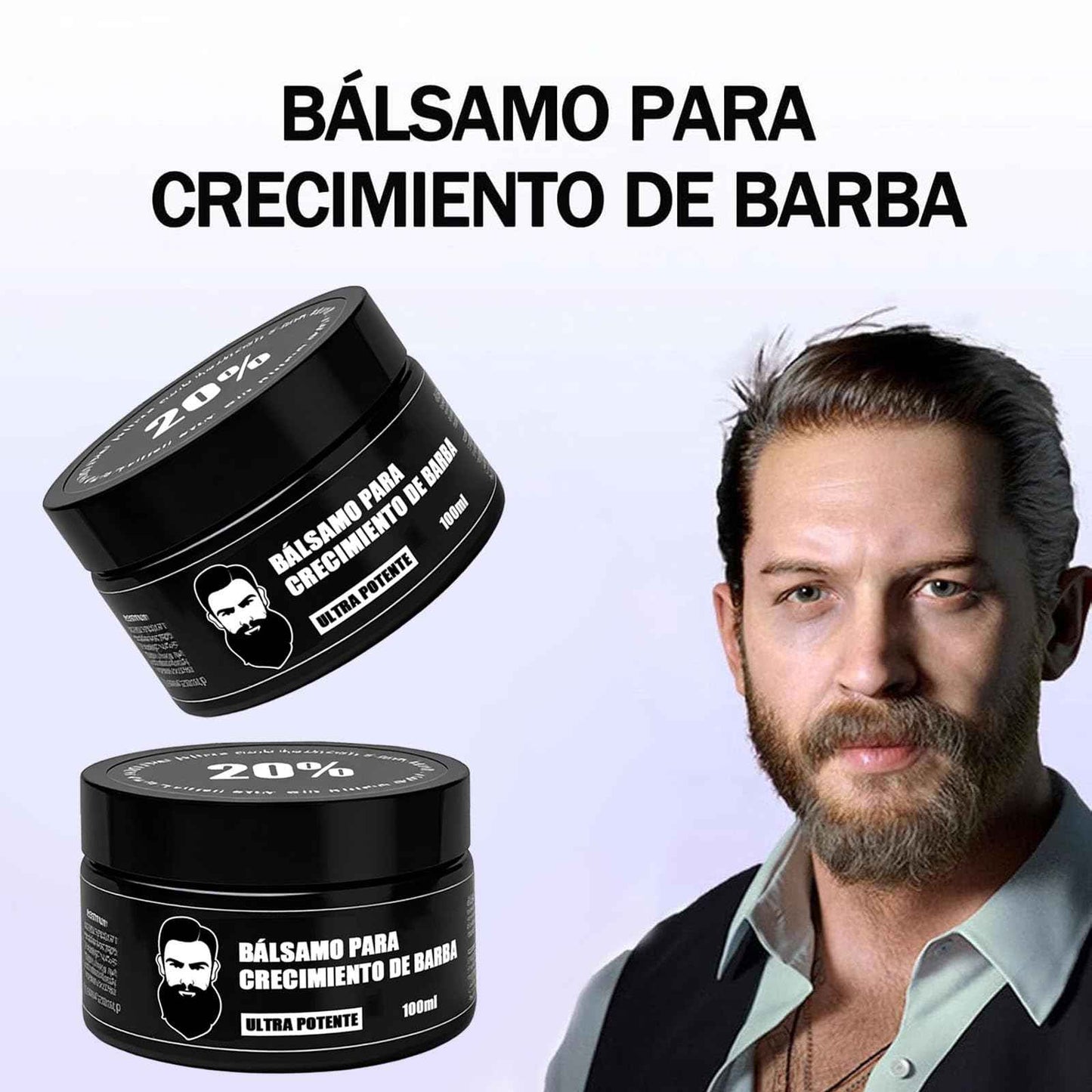 Estimulante Para Barba – Bálsamo de Crecimiento Ultra Potente, Beard Stimulating Balm, Moisturizes & Strengthens Beard, 100 ml / 3.5 oz