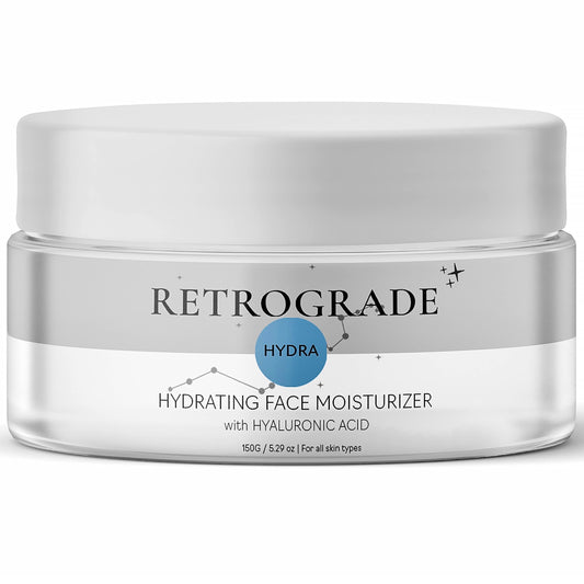 Retrograde Skin Care Hydra Hyaluronic Acid Ultra Hydrating Water Gel Cream Daily Face Moisturizer for Dry Skin, Oil-Free, Non-Comedogenic Face Lotion Hydration for More Youthful-Looking Skin, Scented